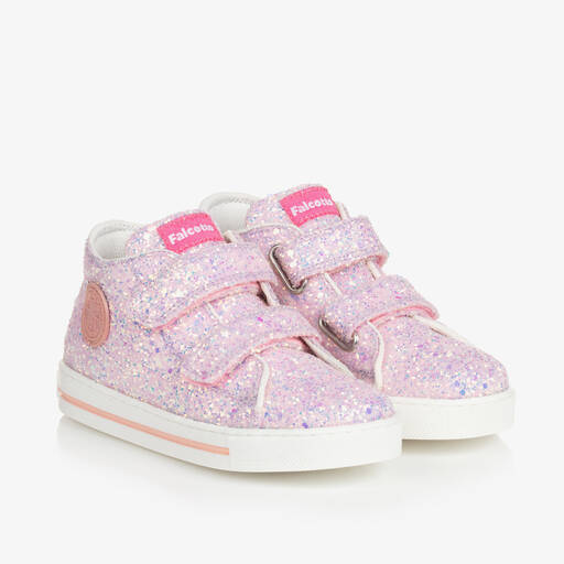 Falcotto by Naturino-Girls Pink Glitter Trainers | Childrensalon Outlet