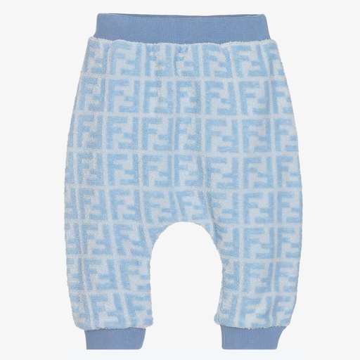 Fendi-Blue Towelling Baby Trousers | Childrensalon Outlet