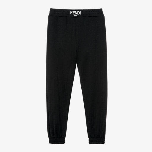 Fendi-Teen Black FF Logo Joggers | Childrensalon Outlet