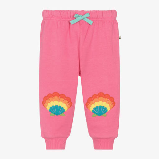 Frugi-Pink Organic Cotton Shell Joggers | Childrensalon Outlet