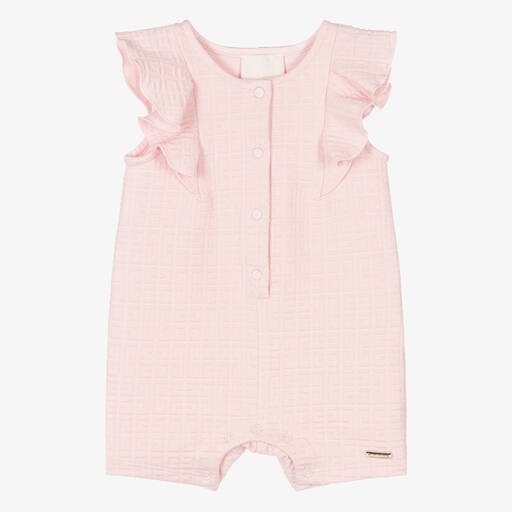 Givenchy-Baby Girls Pink 4G Ruffle Shortie | Childrensalon Outlet