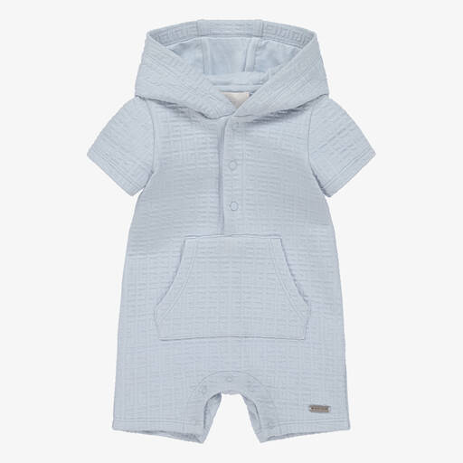 Givenchy-Blue 4G Jacquard Hooded Baby Shortie | Childrensalon Outlet
