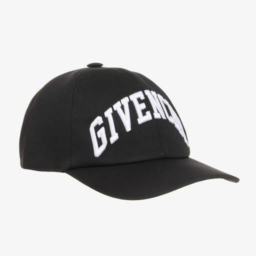 Givenchy-Boys Black Embroidered Cotton Cap | Childrensalon Outlet