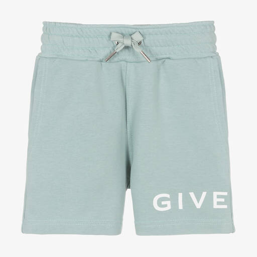 Givenchy-Salbeigrüne Baumwollshorts | Childrensalon Outlet