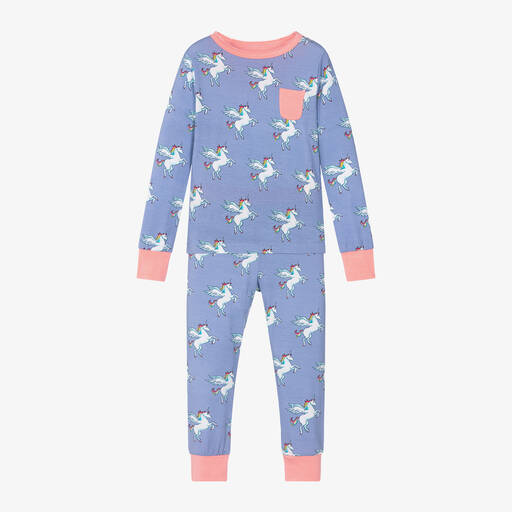 Hatley-Girls Purple Viscose Unicorn Pyjamas | Childrensalon Outlet