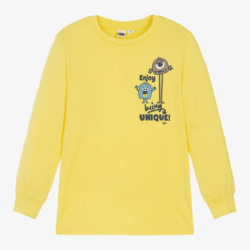 iDO Baby-Boys Yellow Monster Print Cotton Top | Childrensalon Outlet