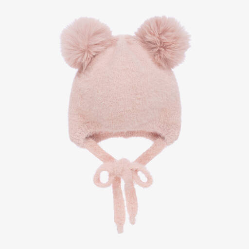 Jamiks-Baby Girls Pink Pom Pom Hat | Childrensalon Outlet