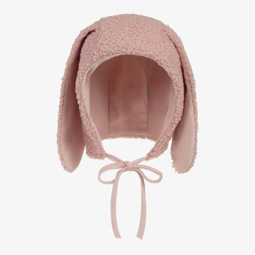 Jamiks-Pink Cotton Bunny Ears Baby Hat | Childrensalon Outlet