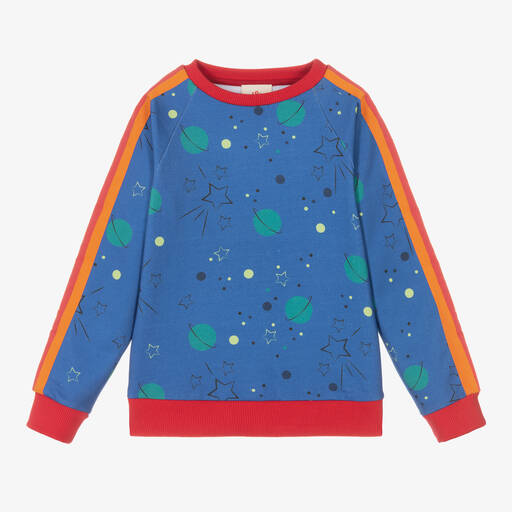 Joyday-Blaues Weltraum-Baumwoll-Sweatshirt | Childrensalon Outlet