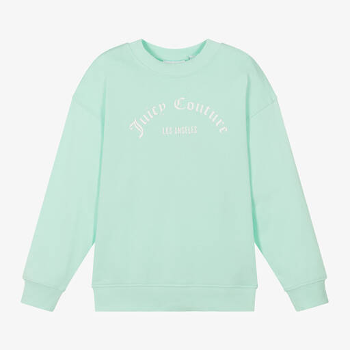Juicy Couture-Girls Green Cotton Sweatshirt | Childrensalon Outlet
