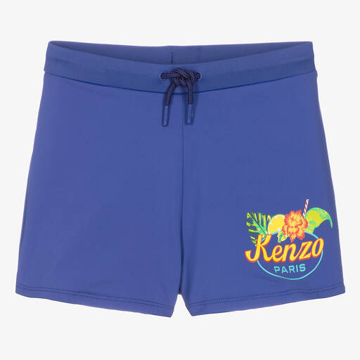 KENZO KIDS-Teen Boys Blue Swim Shorts | Childrensalon Outlet