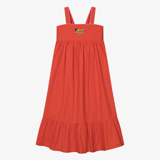 KENZO KIDS-Teen Girls Red Cotton Dress | Childrensalon Outlet