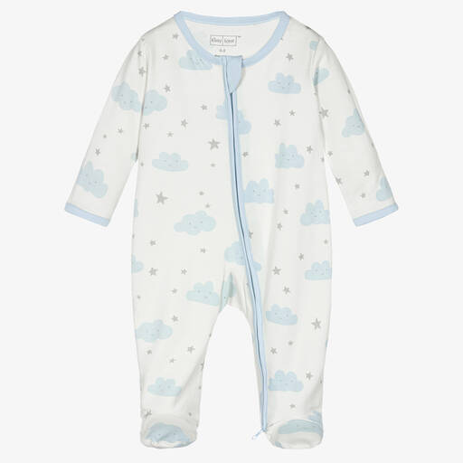 Kissy Love-Boys Pima Cotton Breezy Clouds Babygrow | Childrensalon Outlet