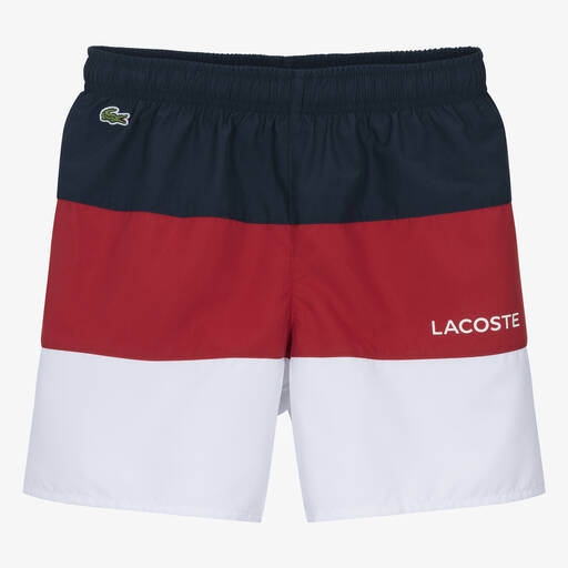 Lacoste-Teen Boys Navy Blue Swim Shorts | Childrensalon Outlet