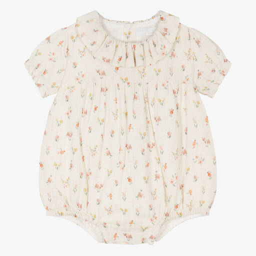 Laranjinha-Baby Girls Ivory Floral Shortie | Childrensalon Outlet