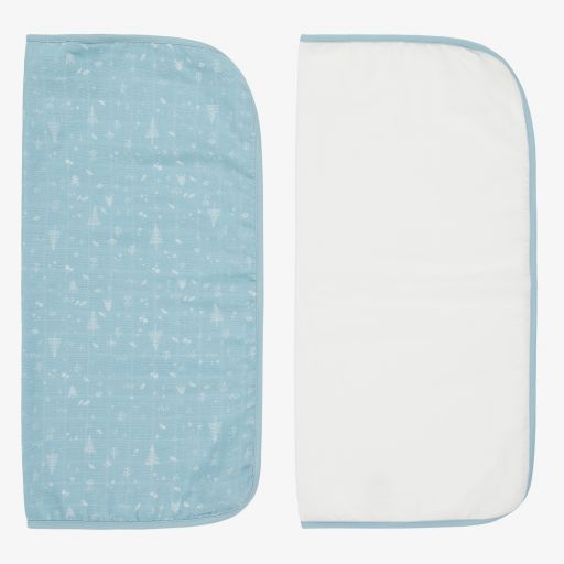 Laranjinha-Blue & White Muslins (2 Pack) | Childrensalon Outlet