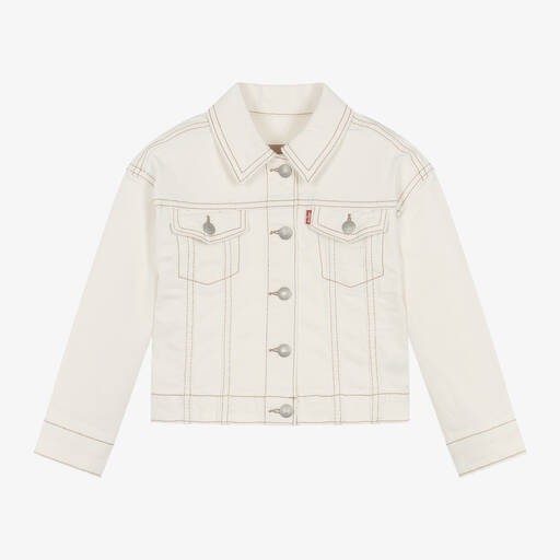 Levi's-Girls Ivory Denim Jacket | Childrensalon Outlet