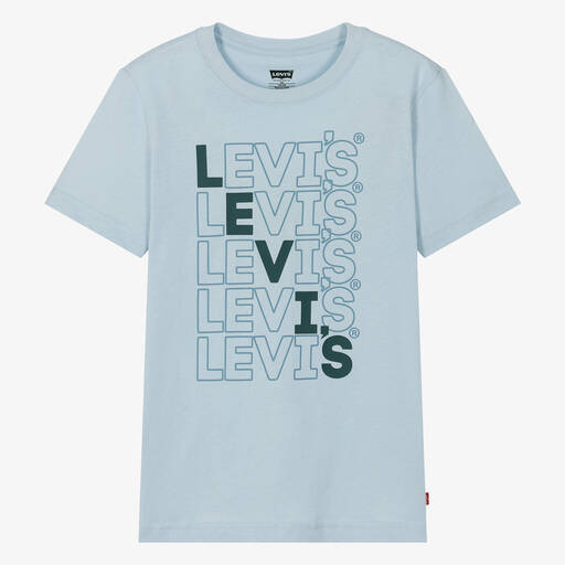 Levi's-Teen Boys Blue Organic Cotton T-Shirt | Childrensalon Outlet