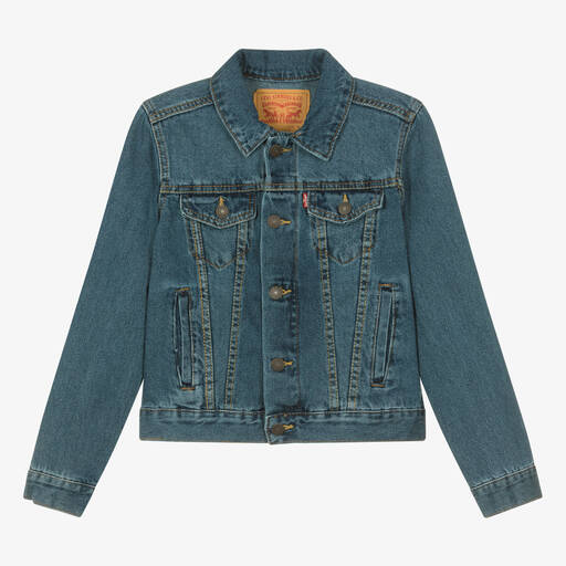 Levi's-Teen Boys Blue Washed Denim Jacket | Childrensalon Outlet