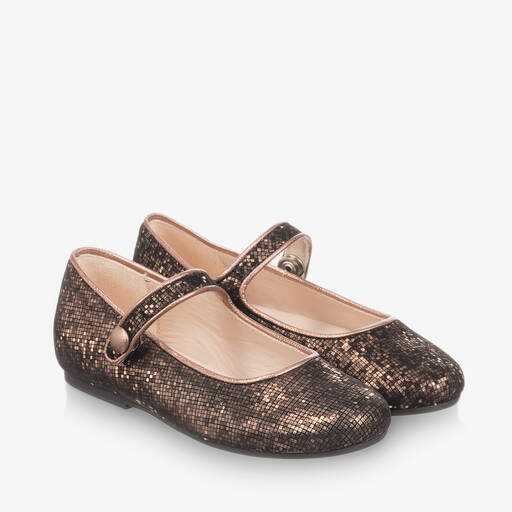 Manuela de Juan-Bronzefarbene Lederballerinas (M) | Childrensalon Outlet