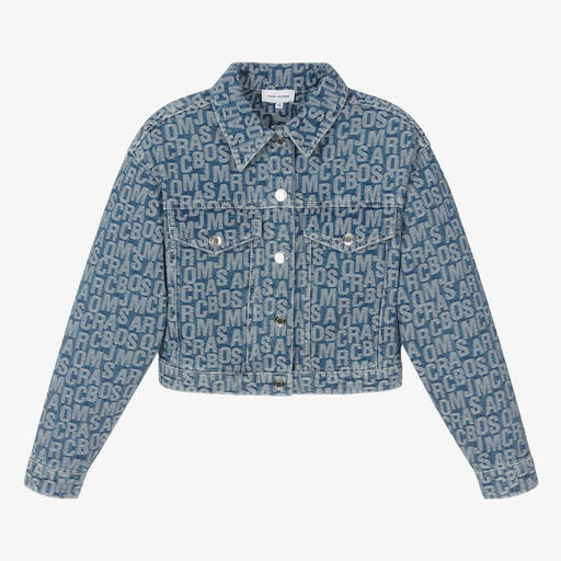 MARC JACOBS-Teen Girls Blue Jacquard Denim Jacket | Childrensalon Outlet