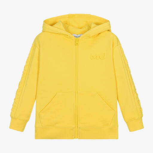 MARC JACOBS-Yellow Embossed Cotton Hoodie | Childrensalon Outlet