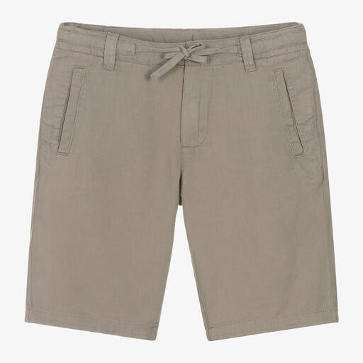 Mayoral Nukutavake-Boys Beige Cotton & Linen Shorts | Childrensalon Outlet