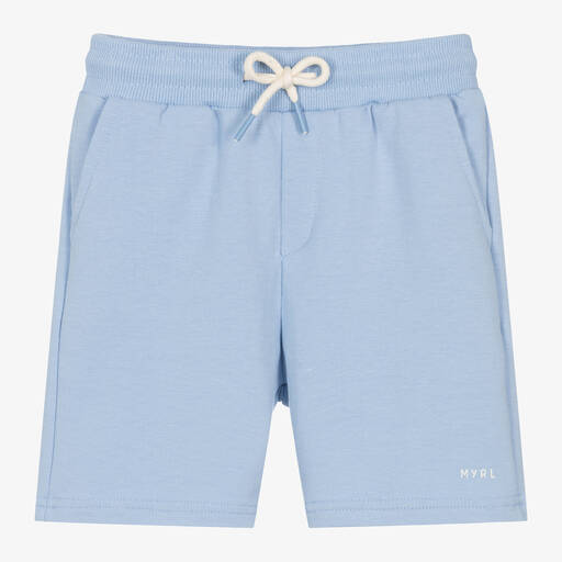 Mayoral-Boys Pale Blue Cotton Shorts | Childrensalon Outlet