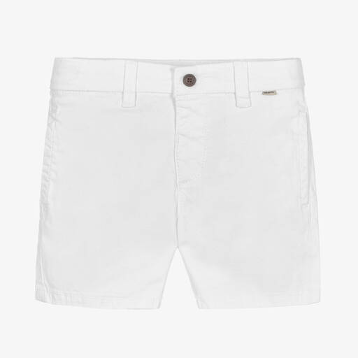 Mayoral-Boys White Cotton Chino Shorts | Childrensalon Outlet