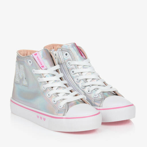 Mayoral-Teen Girls Silver High-Top Trainers | Childrensalon Outlet