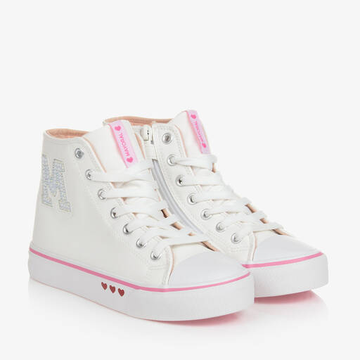 Mayoral-Teen Girls White High-Top Trainers | Childrensalon Outlet