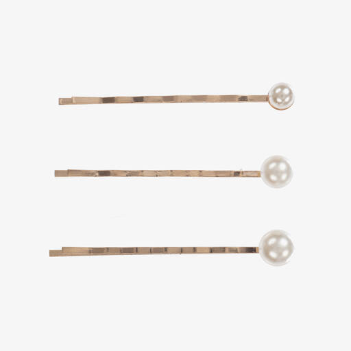 Milledeux-Barrettes à perles (x 3) | Childrensalon Outlet