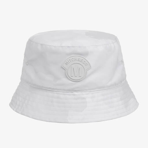 Mitch & Son-Boys Grey Cotton Camouflage Bucket Hat | Childrensalon Outlet