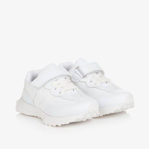 Mitch & Son-Boys White & Ivory Trainers | Childrensalon Outlet