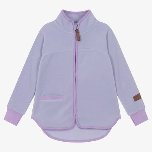 Molo-Girls Purple Fleece Zip-Up Top | Childrensalon Outlet