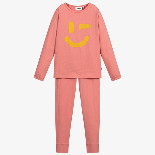 Molo-Pink Organic Cotton Pyjamas | Childrensalon Outlet