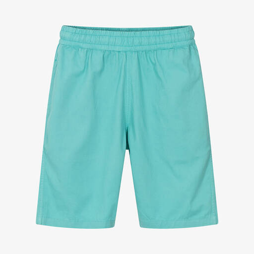 Molo-Teen Boys Blue Organic Cotton Shorts | Childrensalon Outlet