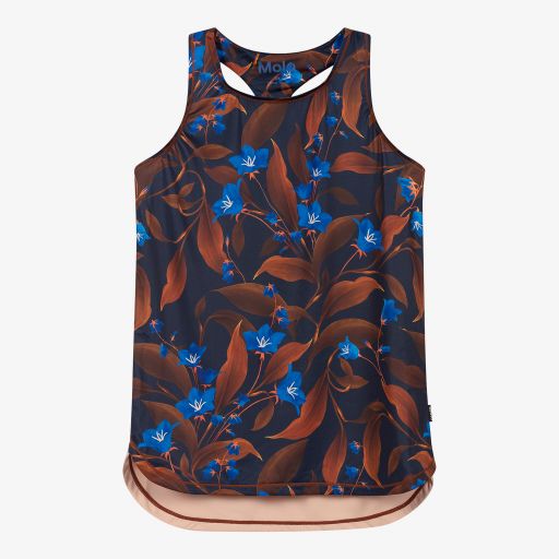 Molo-Teen Brown Floral Sports Top | Childrensalon Outlet