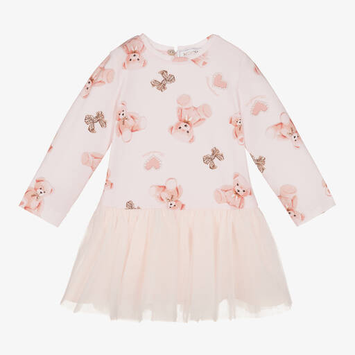 Monnalisa-Girls Pink Teddy Tutu Dress | Childrensalon Outlet