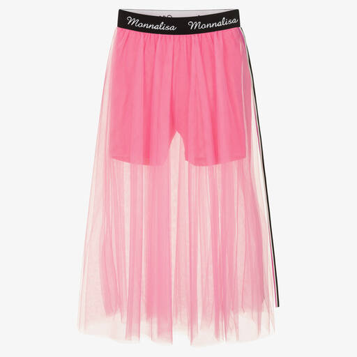 Monnalisa-Teen Girls Pink Tulle Skirt | Childrensalon Outlet