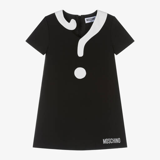 Moschino Kid-Teen-Girls Black Question Mark Dress | Childrensalon Outlet