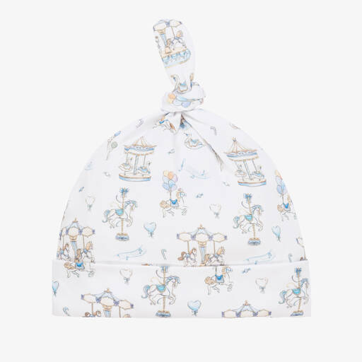 My Little Pie-Baby Girls White Supima Cotton Bon Bon Hat | Childrensalon Outlet