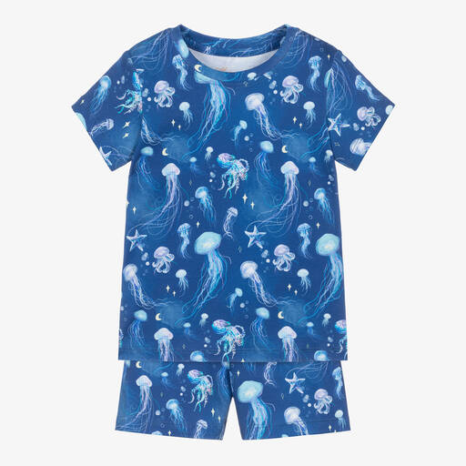 My Little Pie-Blue Supima Cotton Jellyfish Print Pyjamas | Childrensalon Outlet