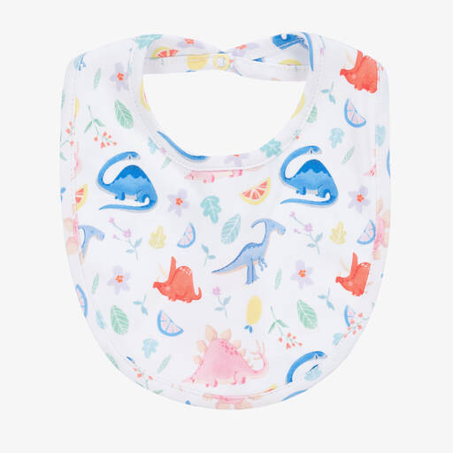 My Little Pie-White Cotton Magic Print Baby Bib | Childrensalon Outlet