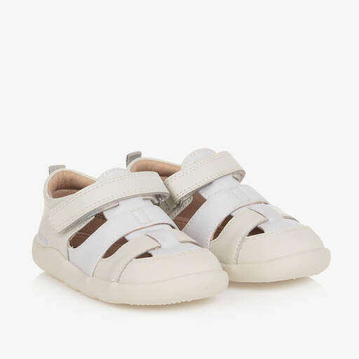 Old Soles-Baby Girls Ivory Leather & Mesh Shoes | Childrensalon Outlet