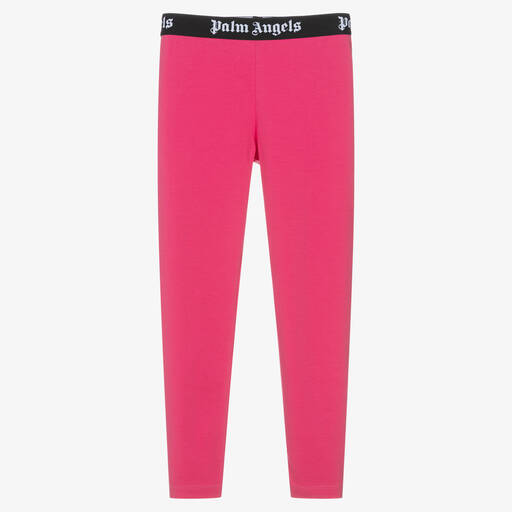 Palm Angels-Pinke Teen Baumwoll-Leggings | Childrensalon Outlet