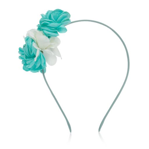 Patachou-Green Floral Hairband | Childrensalon Outlet