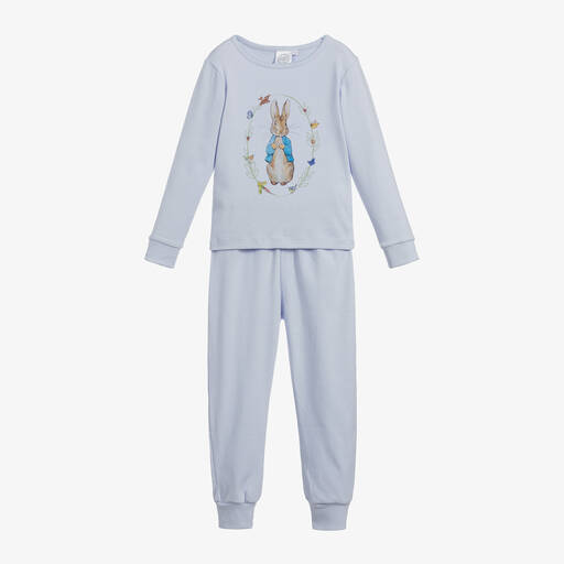 Peter Rabbit™ by Childrensalon-Blue Cotton Jersey Pyjamas | Childrensalon Outlet
