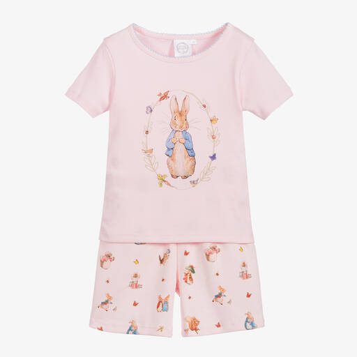 Peter Rabbit™ by Childrensalon-Rosa kurzer Baumwoll-Schlafanzug | Childrensalon Outlet