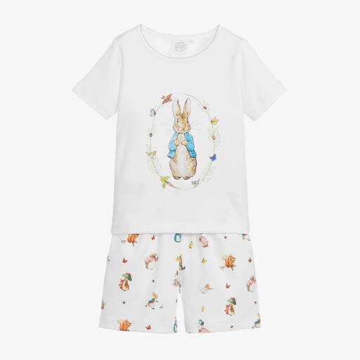 Peter Rabbit™ by Childrensalon-Pyjama short blanc en coton | Childrensalon Outlet